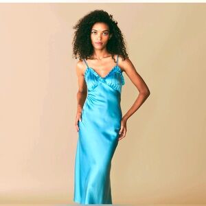 NWT. Doen Sandía Dress- Blue Topaz